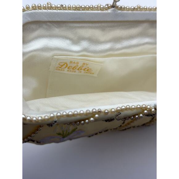Vintage Beaded Clutch Bag Bag By Debbie Floral Embroidered - Picture 5 of 5